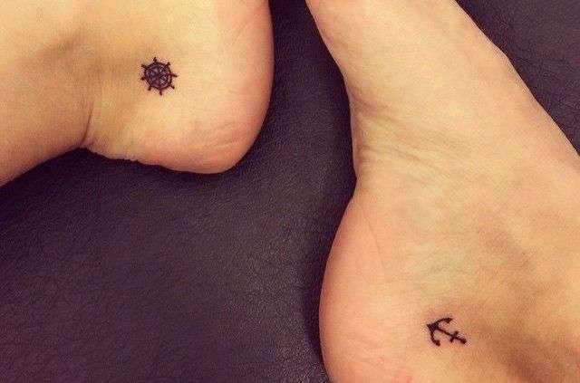 an anchor and a wheel No
