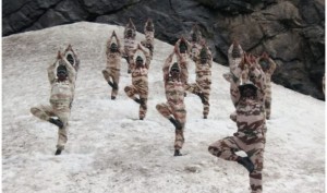 ITBP Jawans perform Surya Namaskar at 18000ft in Ladakh on International Yoga Day 2018